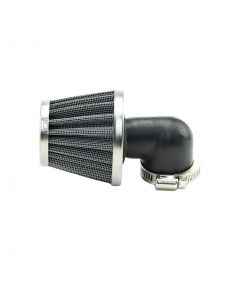 Air Filter - 35mm, 90 Degree Angle, Cone - (Chrome)